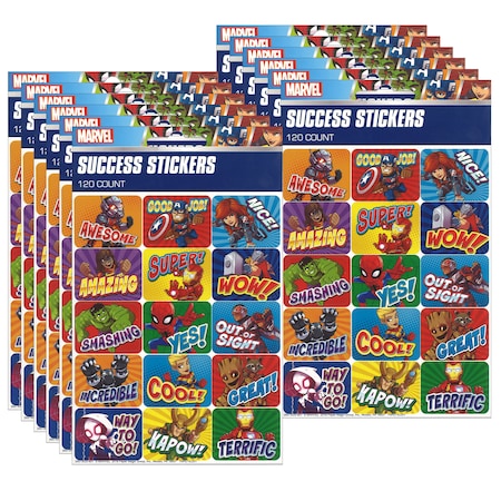 Eureka Marvel Super Hero Adventure Success Stickers, PK1440 657302